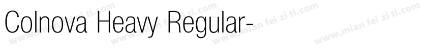 Colnova Heavy Regular字体转换
